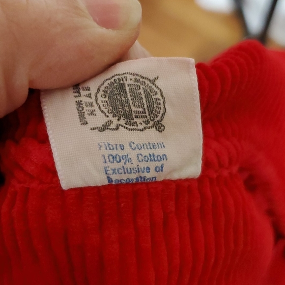 Carol Brent, S, vtg red corduroy jacket robe AS IS - Picture 9 of 9